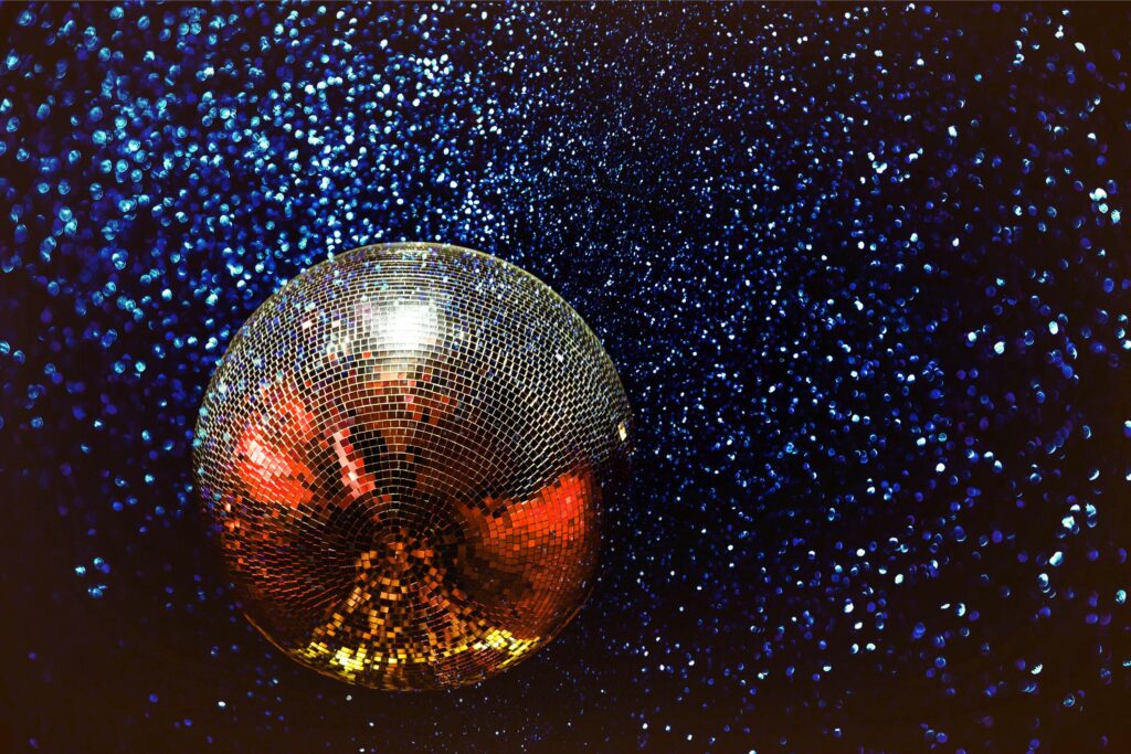 Silver disco ball