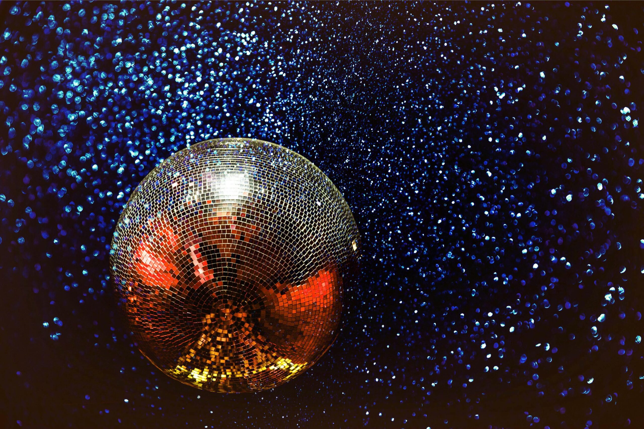 Silver disco ball