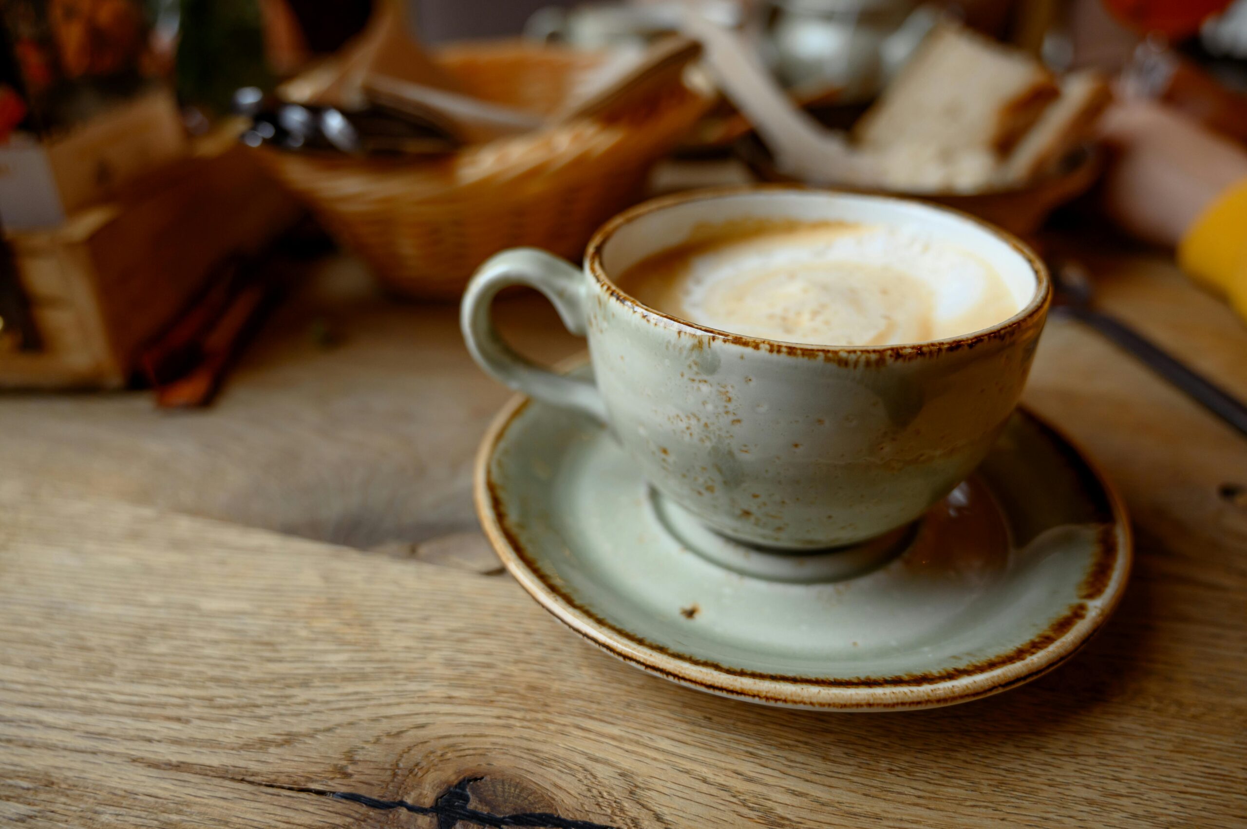 Coffee on plate